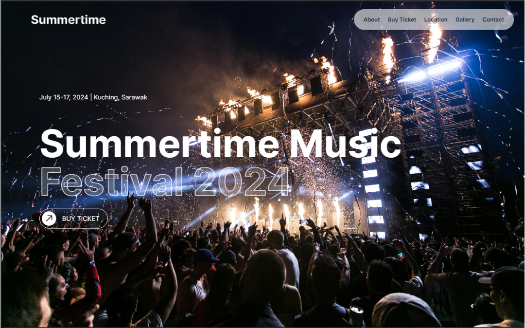 Festival Event Landing Page